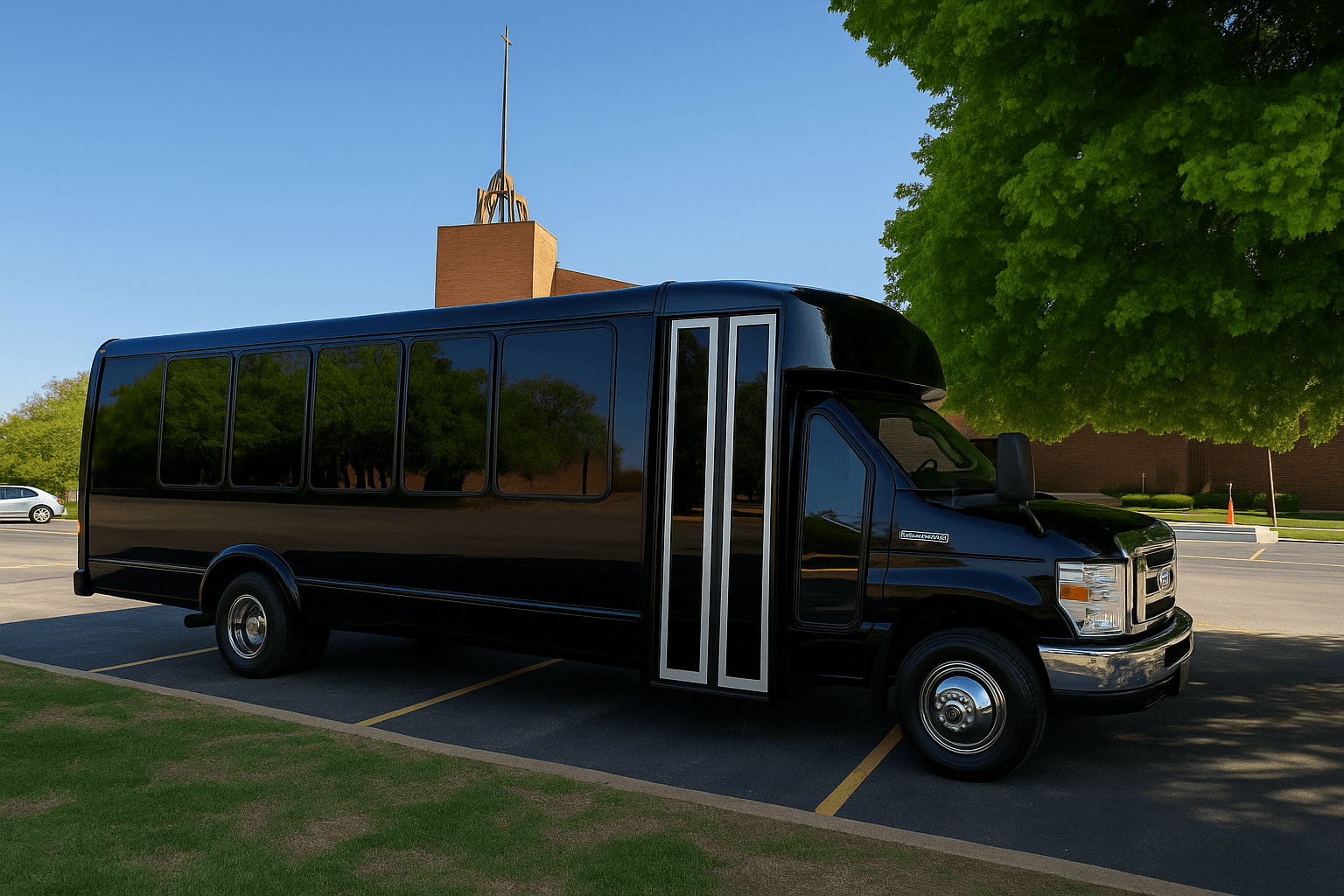 22 Passenger Party Bus exterior, a party bus available for rent in Fort Worth, TX