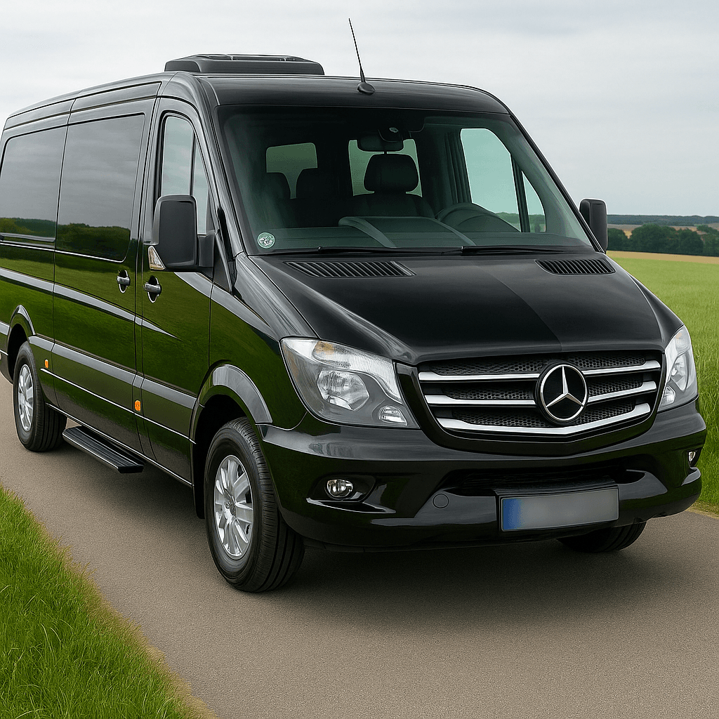 8 Passenger Executive Sprinter exterior, a executive sprinter available for rent in Fort Worth, TX