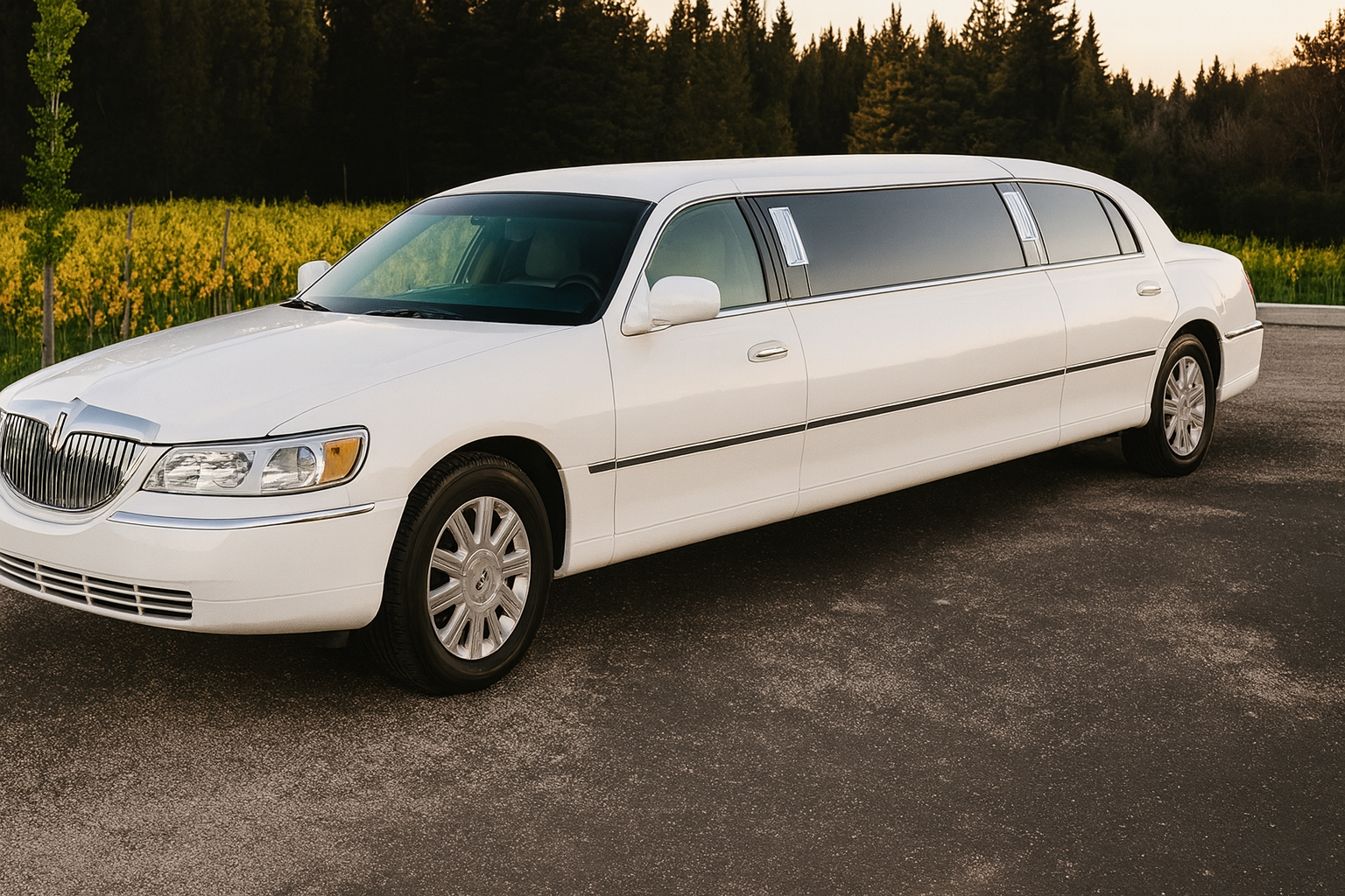 10 Passenger Lincoln Stretch Limousine interior view — Lincoln Chassis, Leather Interior